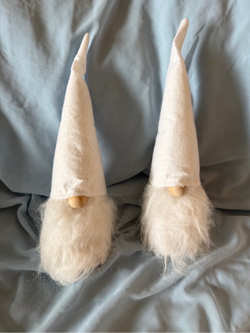 Set of Two Cream Nordic Gnome Figurines - Cozy Home Accent